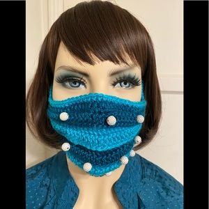 Decorative Hand-knitted Face Mask